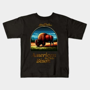 American Buffalo Bison Kids T-Shirt